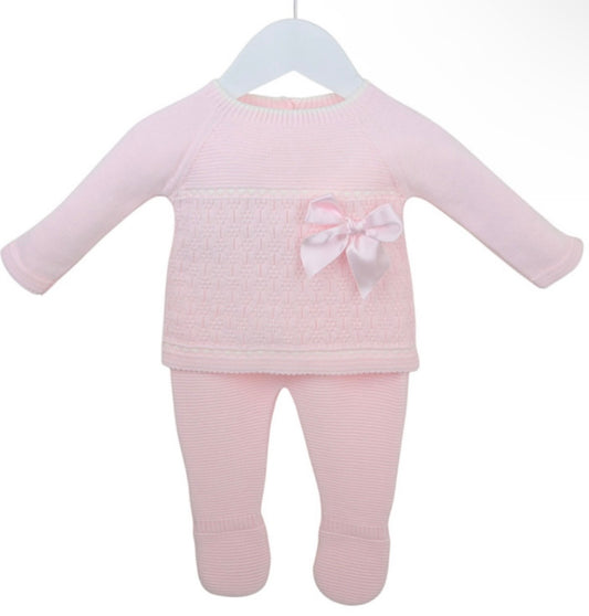 PEX Pink Knitted Bow Set