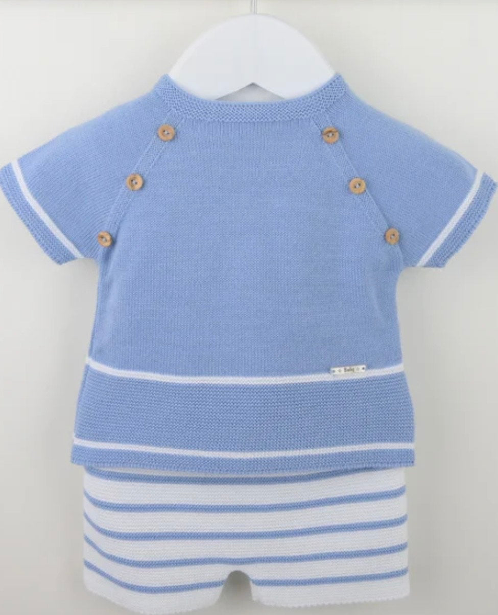 PEX Stripy Knitted Short Set