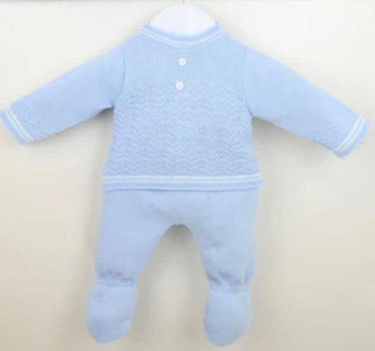 PEX Blue and White Knitted Set