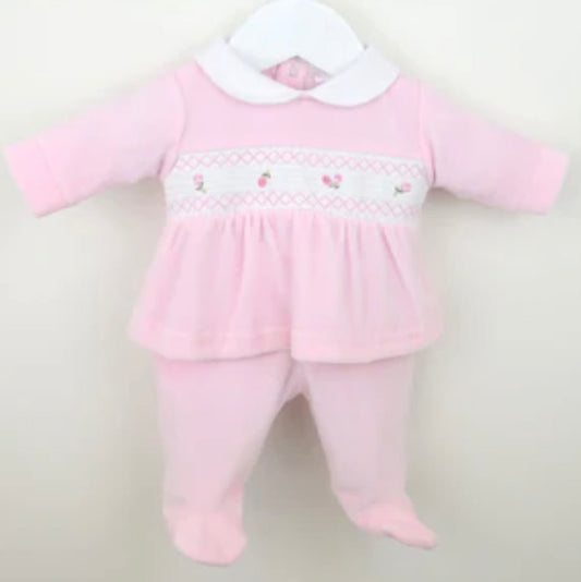 PEX Rose Velour Embroidered Set