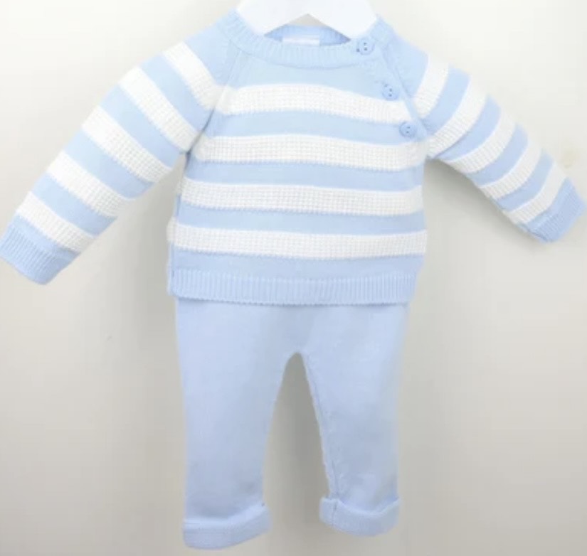 PEX Blue Stripy Knitted Set