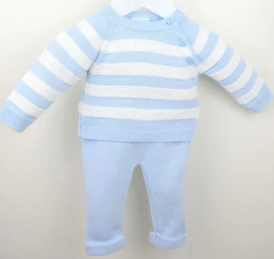 PEX Blue Stripy Knitted Set