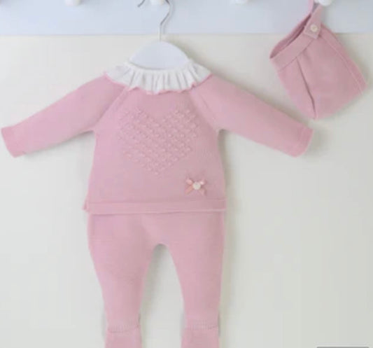 PEX Dusky Pink Knitted 3 Piece Set