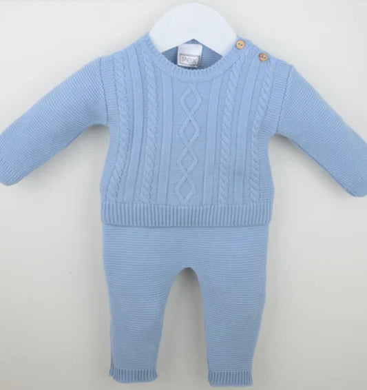 PEX Dusky Blue Knitted Set