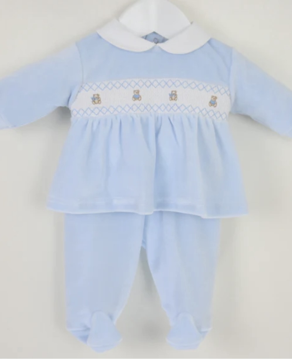 PEX Blue Teddy Bear Velour Set