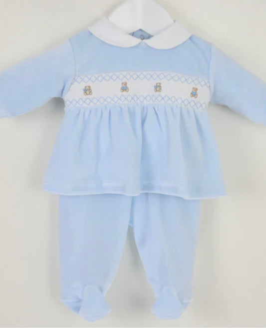 PEX Blue Teddy Bear Velour Set